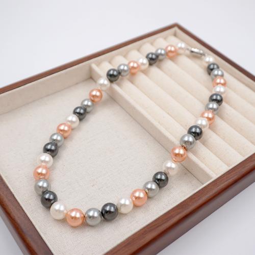 Crystal Jewelry Sets, Titanium Steel, with Crystal Pearl, plated, fashion jewelry mixed colors, The length of the necklace is about 50CM and the length of the bracelet is about 18CM 