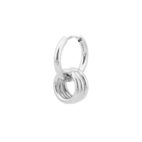 Huggie Hoop Drop Earring, 304 Stainless Steel, polished, fashion jewelry & Unisex original color 