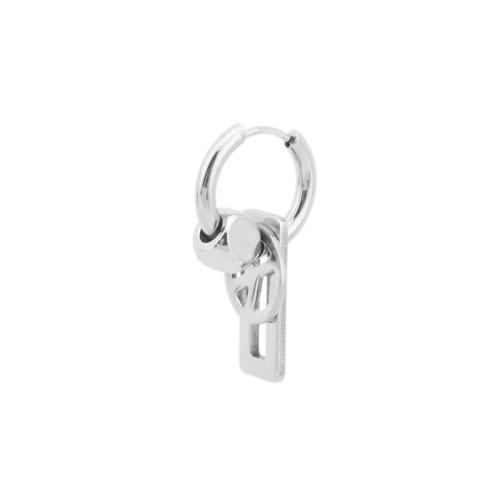 Huggie Hoop Drop Earring, Нержавеющая сталь 304, полированный, ювелирные изделия моды & разные стили для выбора & Женский, оригинальный цвет, продается PC