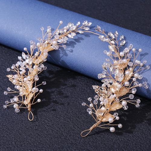 Hair Bands, Zinc Alloy, with Crystal & Plastic Pearl, fashion jewelry & for woman 