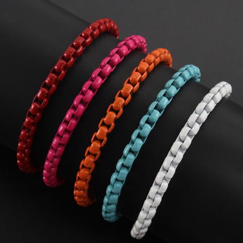 Stainless Steel Chain Bracelets, 304 Stainless Steel, with 5cm extender chain, stoving varnish, Unisex cm 