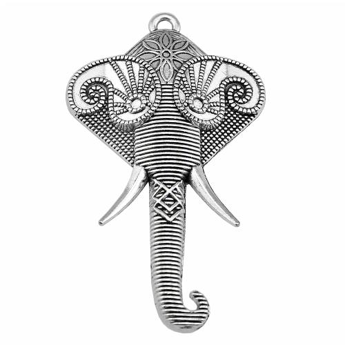 Zinc Alloy Animal Pendants, Elephant, plated, vintage & fashion jewelry & DIY 