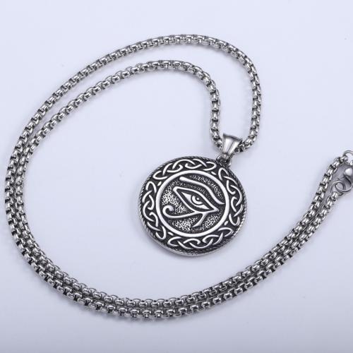 Stainless Steel Jewelry Necklace, 304 Stainless Steel, hand polished, fashion jewelry & for man, original color Approx 60 cm 