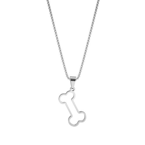Titanium Steel Jewelry Necklace, polished, Unisex original color Approx 51-60 cm 