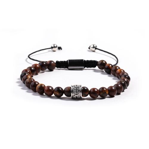 Gemstone Bracelets, 304 Stainless Steel, with Natural Stone & Nylon Cord & for man cm 