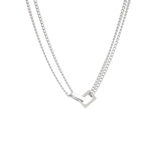Titanium Steel Jewelry Necklace, with 5cm extender chain, polished, for man, original color cm 