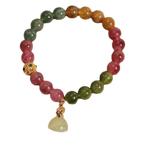 Tourmaline Bracelet, with Zinc Alloy & for woman Approx 6-8 Inch 