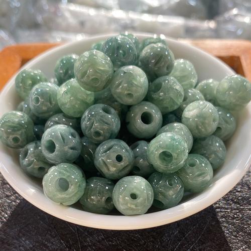 Single Gemstone Beads, Jade, DIY, green, 8mm 