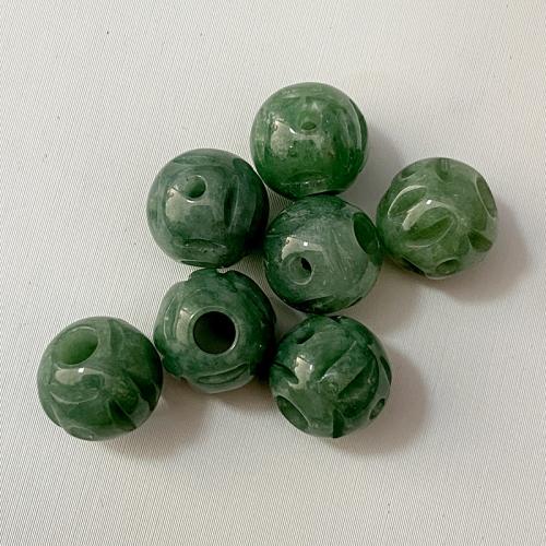 Бусины из одного камня, нефрит, DIY & разный размер для выбора, зеленый, продается PC