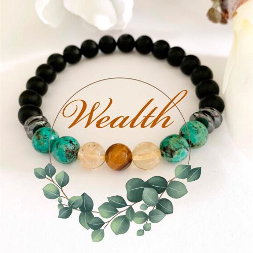 Gemstone Bracelets, Natural Stone, with Glass, fashion jewelry, mixed colors 