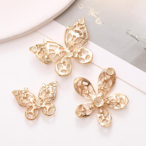 Hair Band Findings, Zinc Alloy, with Plastic Pearl, plated, fashion jewelry & with rhinestone, golden 