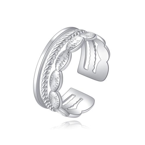 Stainless Steel Finger Ring, 304 Stainless Steel, fashion jewelry & for woman & hollow 