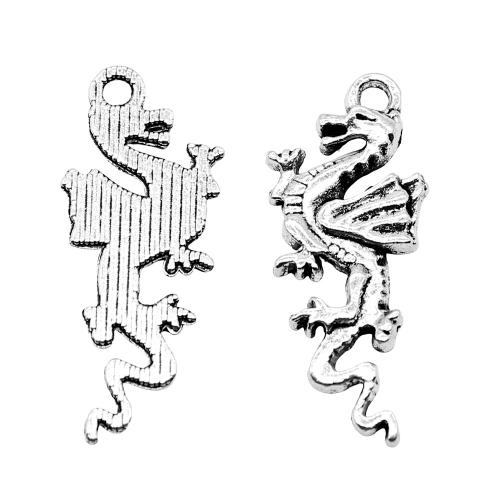 Zinc Alloy Animal Pendants, Dragon, plated, vintage & fashion jewelry & DIY 