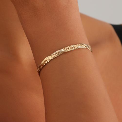 Fashion Zinc Alloy Bracelets, gold color plated, for woman 