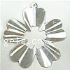 Joyería De Aluminio Estampado, Flor, chapado en color de platina, 46x46x0.5mm, Vendido por UD