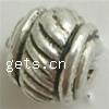 Zinc Alloy Corrugated Beads, Rondelle, plated cadmium free, 5mm 