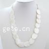 Shell Necklace, Flat Round  Inch 