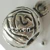 Zinc Alloy European Beads, Drum, plated Approx 3mm 