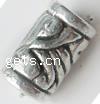 Zinc Alloy European Beads, Tube, plated, without troll 