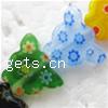 Millefiori Glass Beads, Butterfly, with flower pattern Inch 