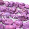 Dyed Natural Turquoise Beads, Dyed Turquoise, Nuggets purple Inch 