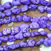 Türkis gefärbten Naturperlen, Gefärbte Türkis, Klumpen, natürlich, verschiedene Größen vorhanden, violett, Länge:16 ZollInch, verkauft von kg