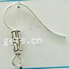 Iron Hook Earwire, with Zinc Alloy, plated nickel free 