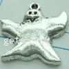 Zinc Alloy Star Pendant, plated nickel, lead & cadmium free 
