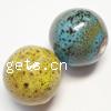 Speckled Porcelain Beads, Round, painted 16mm 