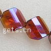 Twist Crystal Beads, AB color plated, faceted Inch 