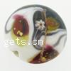 Murano Glass Beads Italy, Flat round, 20x20x9mm, Sold by PC