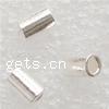 Sterling Silber Crimp Perlen, 925 Sterling Silber, Rohr, plattiert, keine, 3x2mm, Bohrung:ca. 1.5mm, verkauft von PC