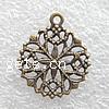 Brass Stamping Pendants, Flower, plated, hollow Approx 1mm 