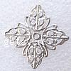 Filigree Brass Stampings, Flower, plated, hollow 13mm Approx 0.5mm 