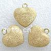 Brass Heart Pendants, plated, stardust 