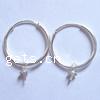 Sterling Silver Hoop Earring Component, 925 Sterling Silver, Donut, plated 15mm Approx 13mm 