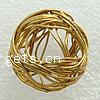 Brass Hand Knitted Jewelry Finding, Round, plated 18mm 