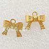 Brass Jewelry Pendants, Bowknot, plated, hammered Approx 1.2mm 