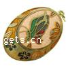 Cloisonne Pendants, Oval, smooth 