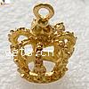 Brass Pendant Rhinestone Setting, Crown, plated Approx 3mm, Inner Approx 2mm 