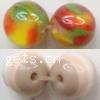 Striped Resin Beads, Round 8mm 