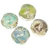 Handmade Lampwork Beads,Flat round,Silver Foil Sold per PC