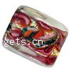 Handmade Lampwork Beads, Rectangle, 17x13x8mm, Sold by PC