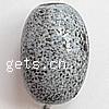 Speckled Porcelain Beads, porcelaine, ovale Vendu par PC