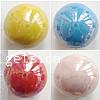 Colorful Plated Porcelain Beads, Round 