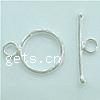 Sterling Silver Toggle Clasp, 925 Sterling Silver, Round, single-strand Approx 5mm 