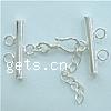 Sterling Silver Hook and Eye Clasp, 925 Sterling Silver, with extender chain 
