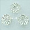 Sterling Silver Bead Caps, 925 Sterling Silver, Flower, plated, hollow Approx 2mm 
