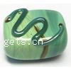 Handmade Lampwork Beads, Rectangle, 16X12X10mm, Sold by PC