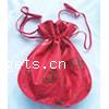 Satin Jewelry Pouches Bags, with Plastic Sequin, Rectangle, mixed colors 